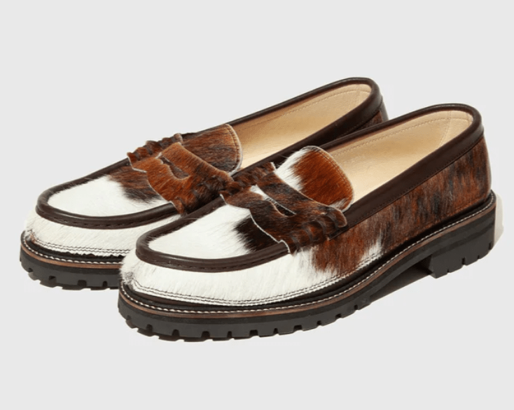 ADAM ET ROPÉ HOMME SKOOL Type.4 Natural Hair Calf Leather Loafers by HARUTA