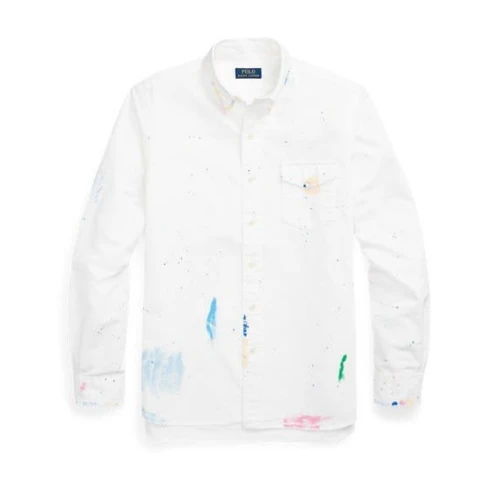 POLO RALPH LAUREN クラシック フィット ペイントスプラッター オックスフォード シャツ