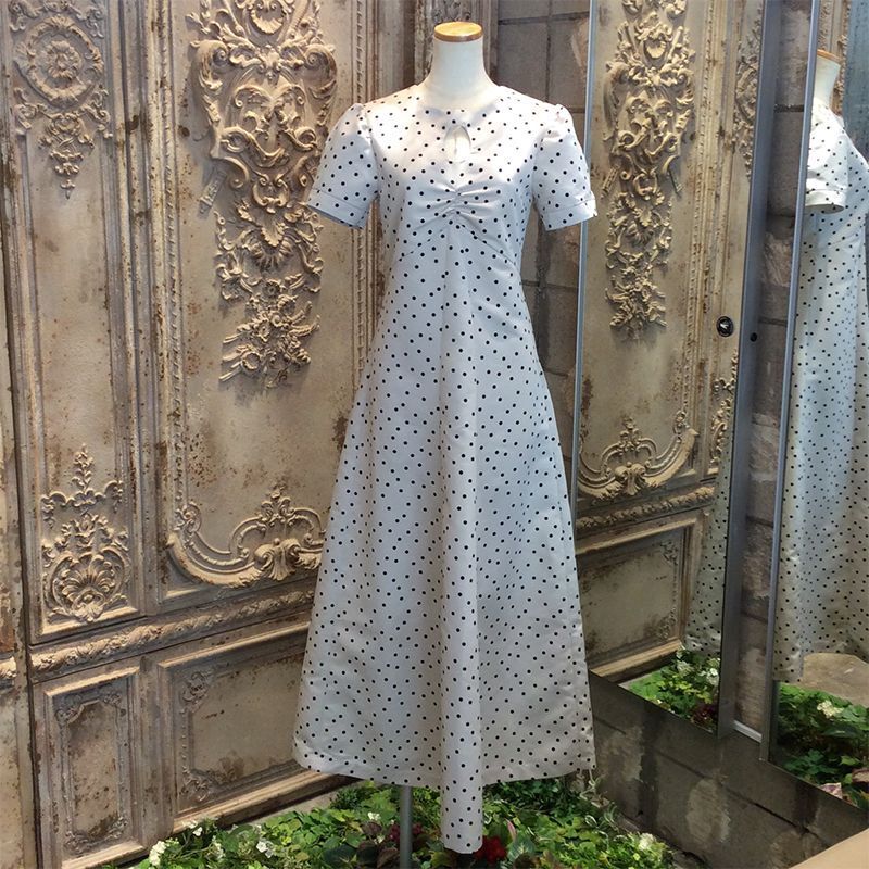 La Couture ドットパールドレス