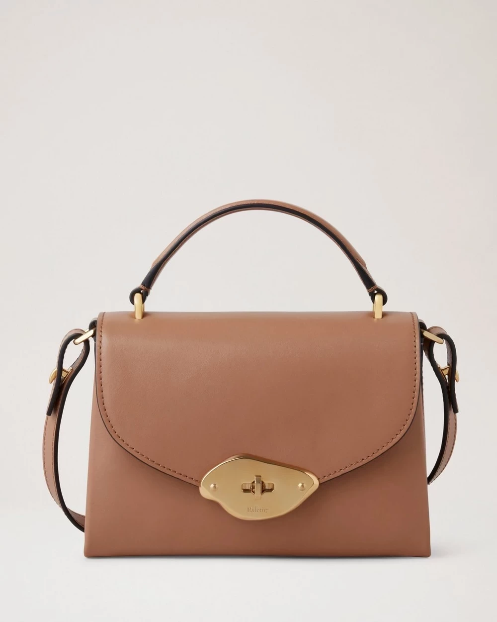 Mulberry ラナ トップハンドル セーブル ハイグロスレザー