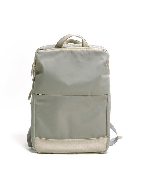 perche ナイロン×牛革PCリュック