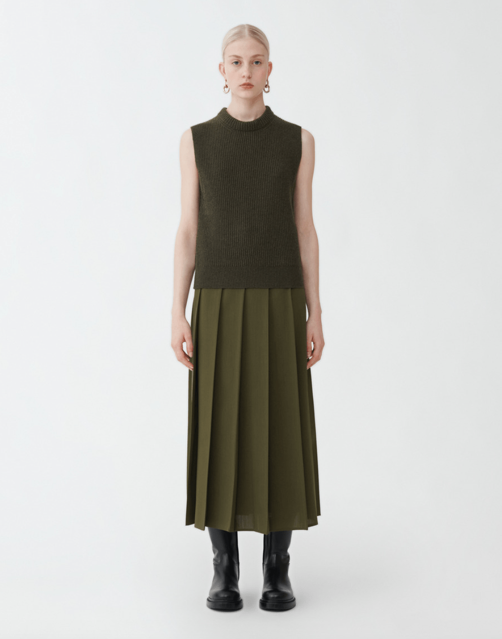 FABIANA FILIPPI カシミア100%クルーネックニットベスト