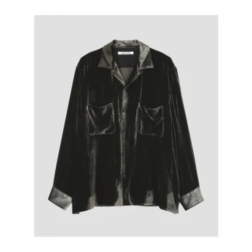 SEVEN BY SEVEN VELVET OPEN COLOR SHIRTS -Silk / Rayon-