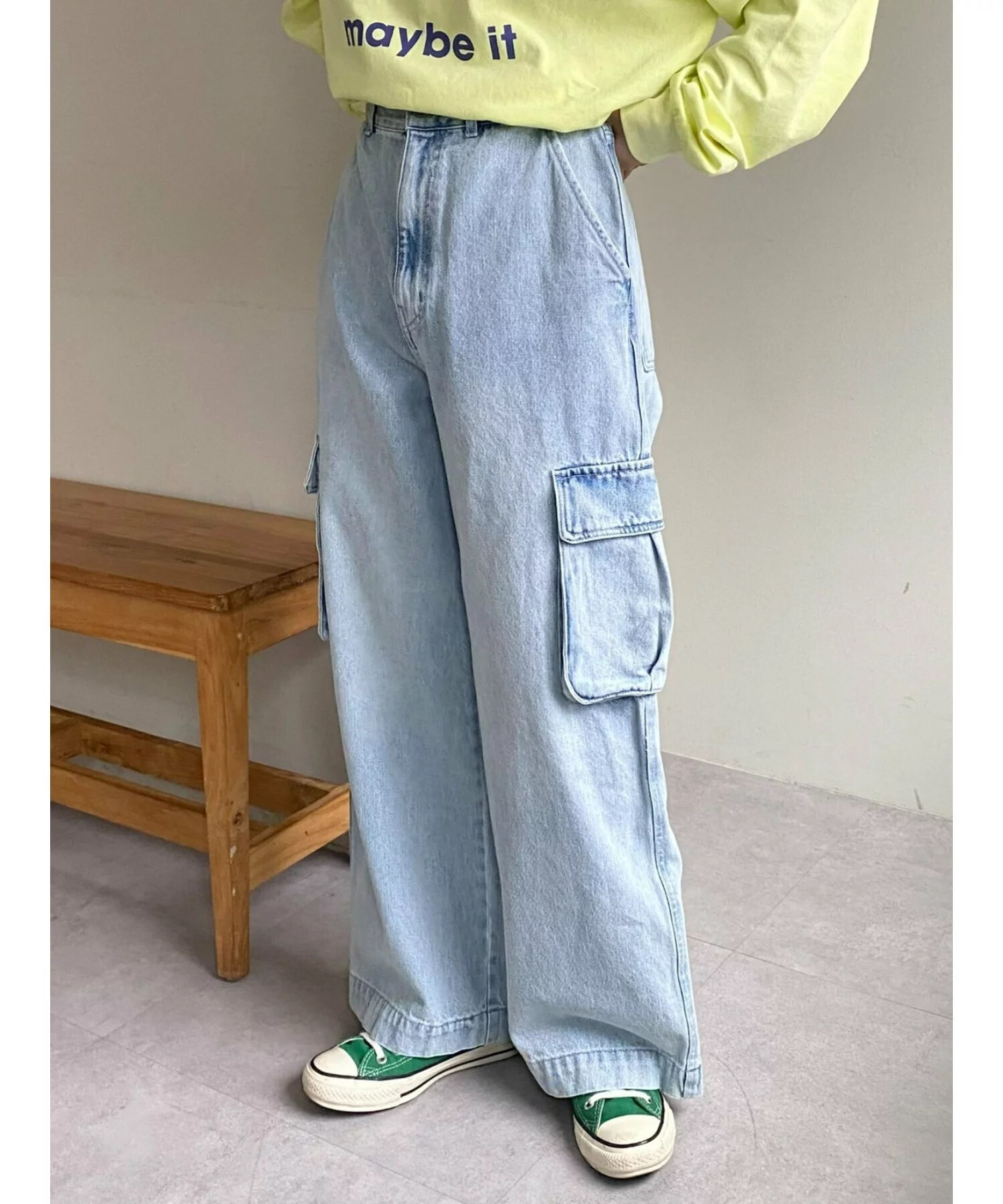 CIAOPANIC TYPY 【UNISEX】ワイドデニムカーゴパンツ