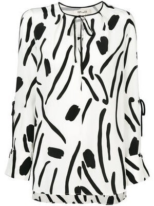 DIANE von FURSTENBERG プリントチュニックブラウス