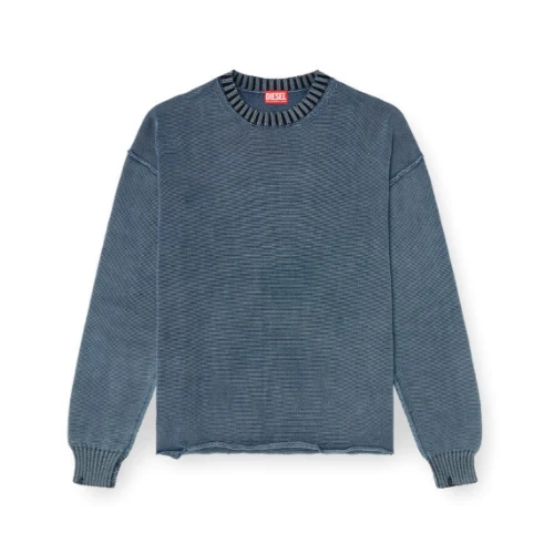 DIESEL メンズ ニット ルーズフィット インディゴ
