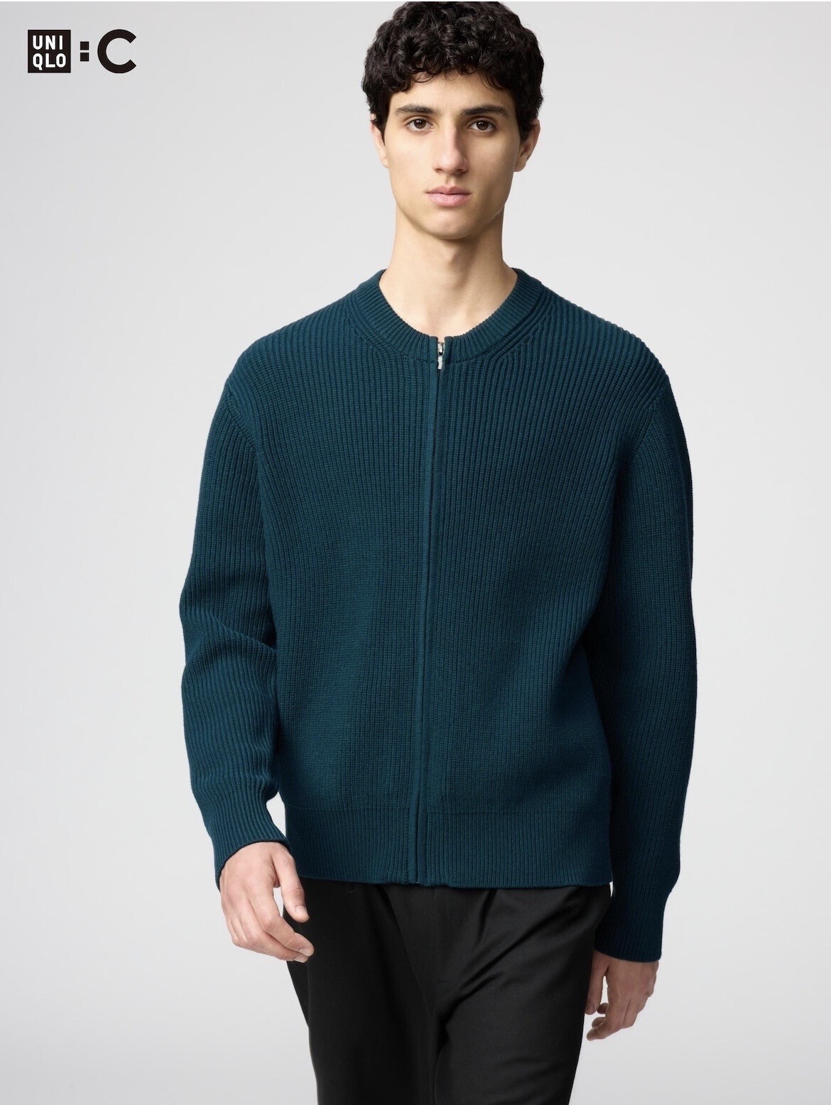 UNIQLO クルーネックフルジップカーディガン