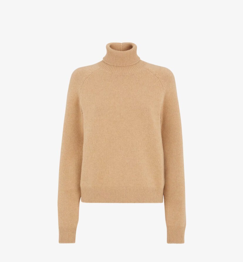 FENDI ライトブラウンカシミア セーター