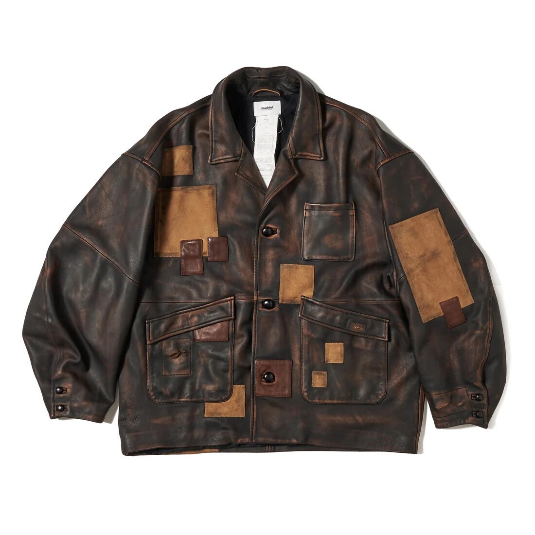 doublet PATCHWORK LEATHER JACKET