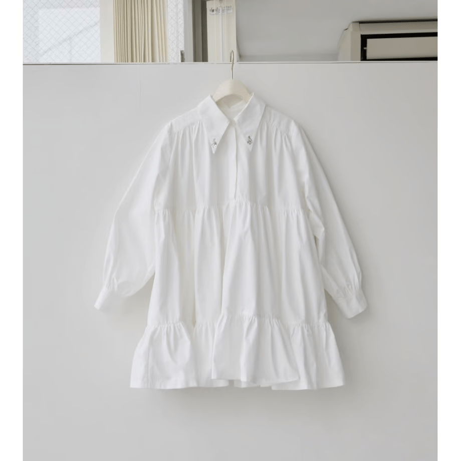 BONNE bijou collar tiered one-piece