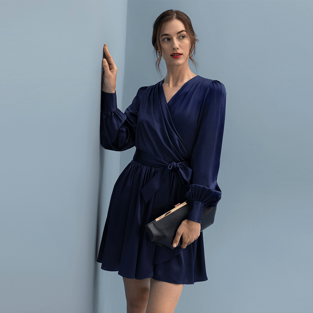 LILYSILK LILYSILK シルク ドレス レディース リナリア ラップ シルク100%