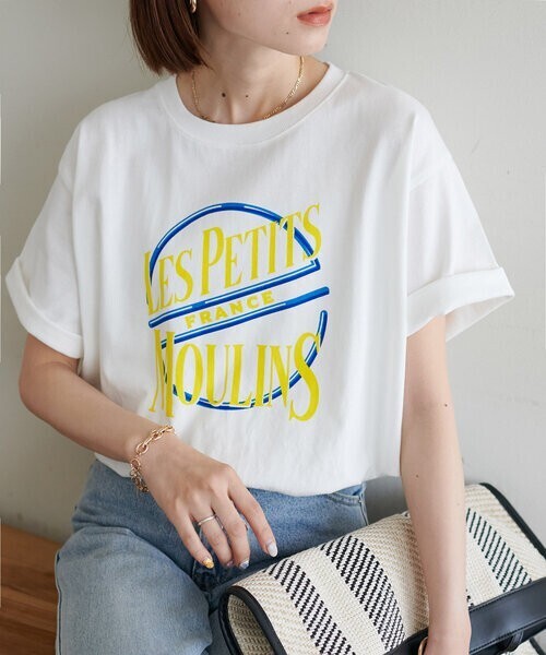 Discoat ネオンプリントロゴTシャツ