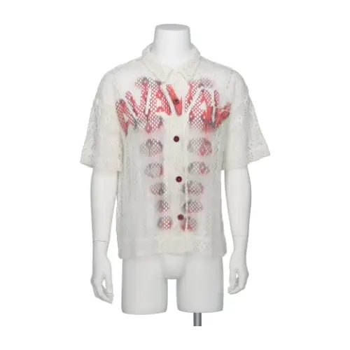 Avavav SHORT SLEEVE PRINTED CROCHET SHIRT
