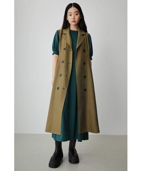AZUL by moussy TRENCH GILET ONEPIECE/トレンチジレワンピース