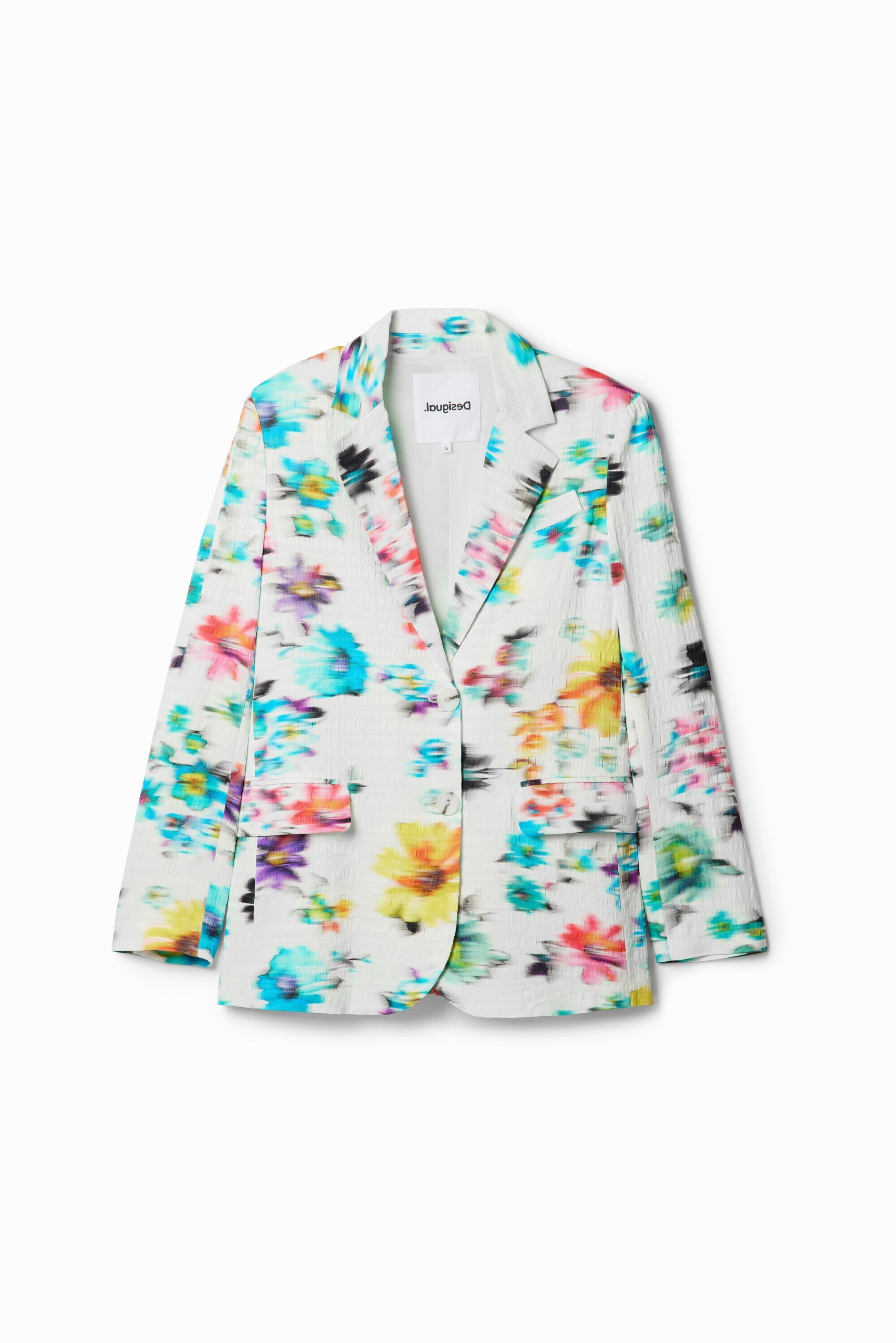 Desigual テクスチャー 花柄 ブレザー