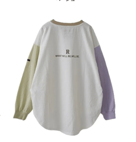 CUBE SUGAR 20/-OE天竺 バックプリント ロングTシャツ