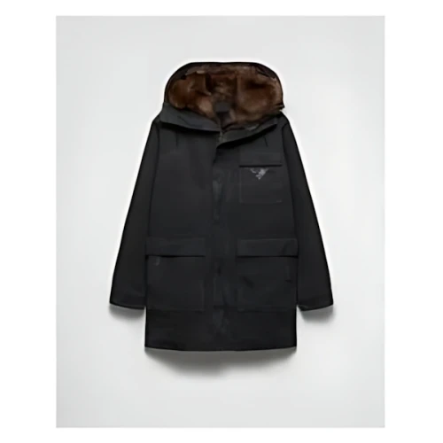 PRADA シアリングカラー付 コットン ジャケット