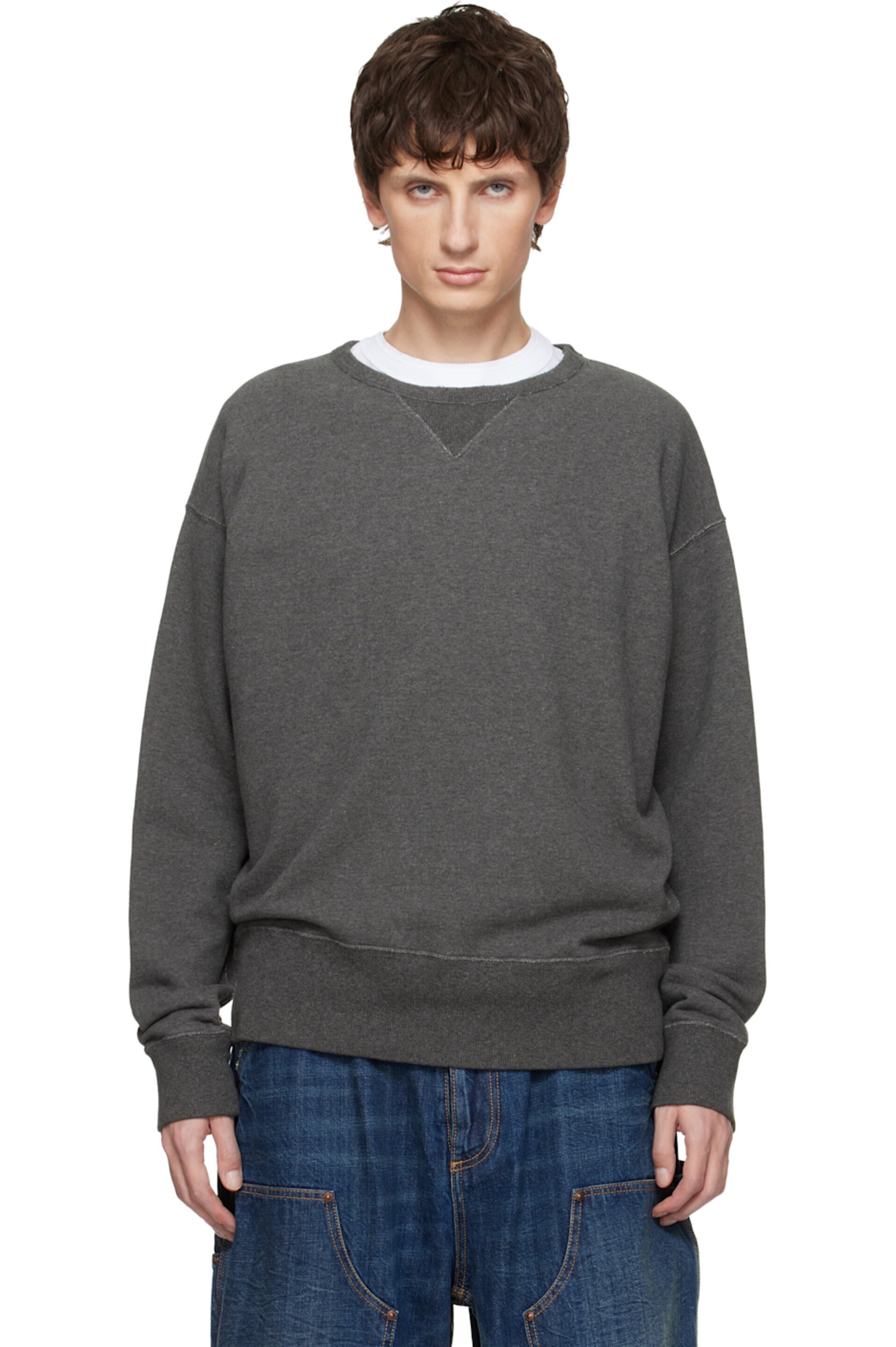 MAISON MARGIELA グレー コットン スウェットシャツ