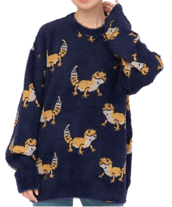 go slow caravan レオパードゲッコーシャギーセーター