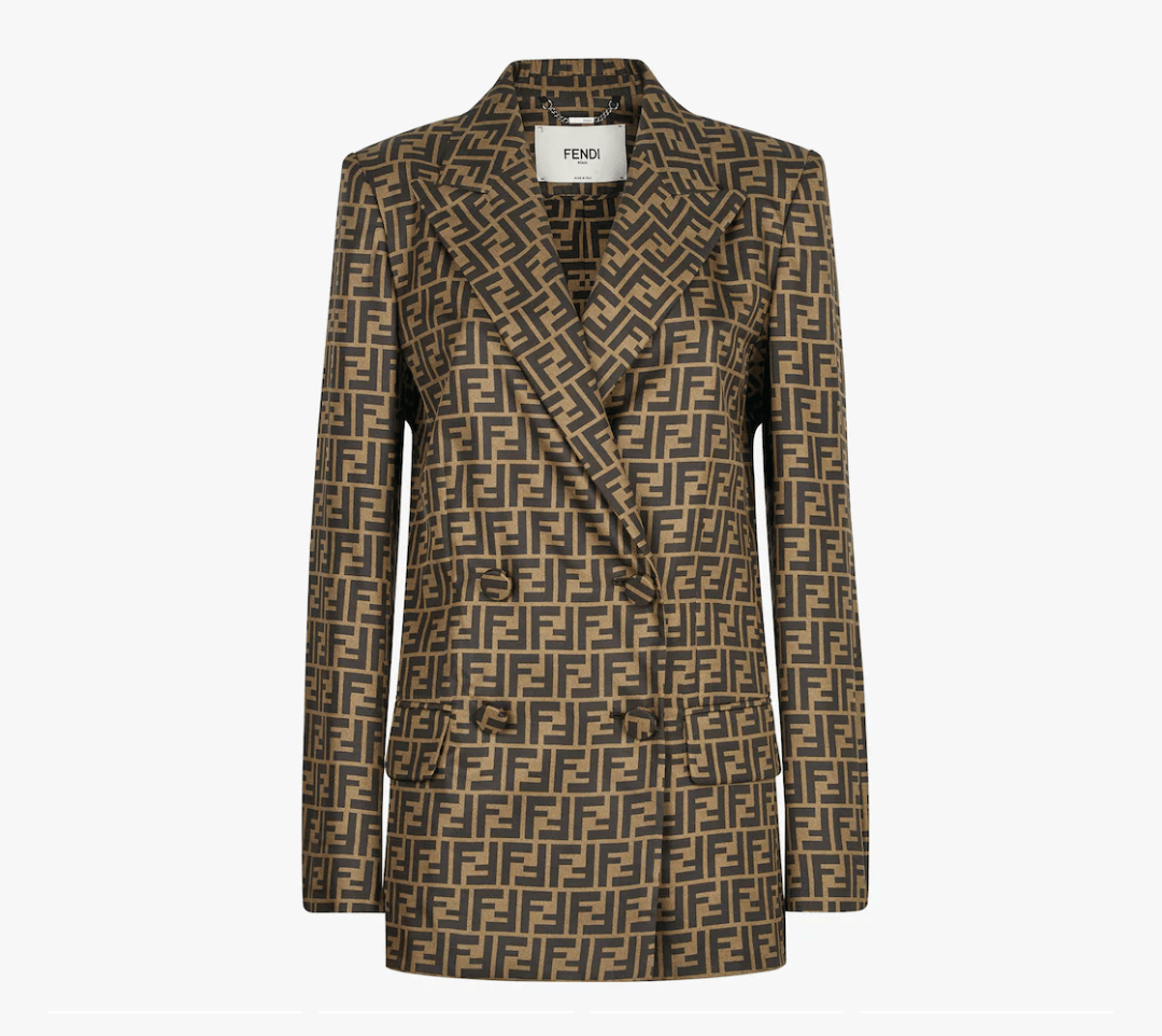 FENDI ブラウンシルク ジャケット