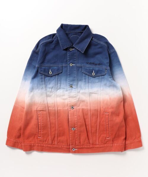 A BATHING APE GRADATION CHAMPION LOOSE FIT DENIM JACKET M