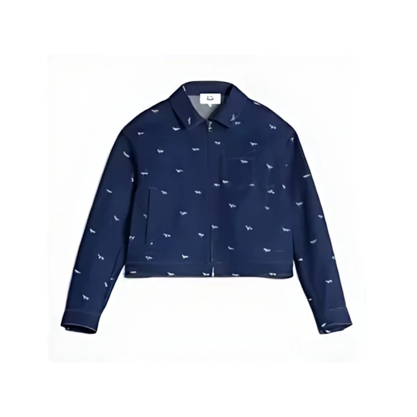 Maison Kitsune ジップ クロップド デニム ジャケット