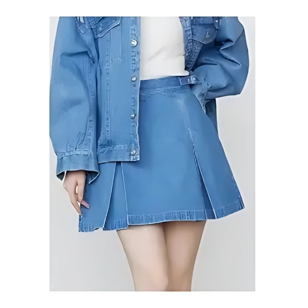 CALNAMUR DENIM TUCK MINI SK