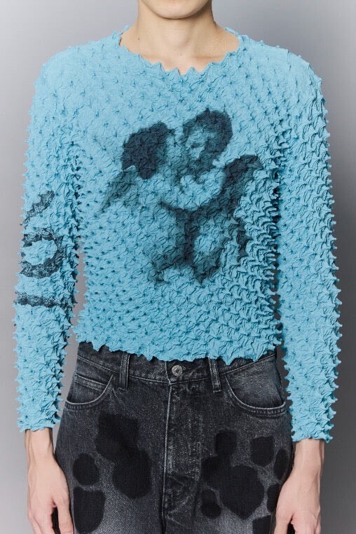 MASU SPIKY SWEATSHIRT(SAX)
