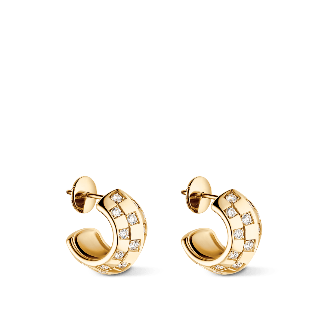 LOUIS VUITTON ピアス ル ダミエ ドゥ ルイ･ヴィトン (イエローゴールド×ダイヤモンド)
