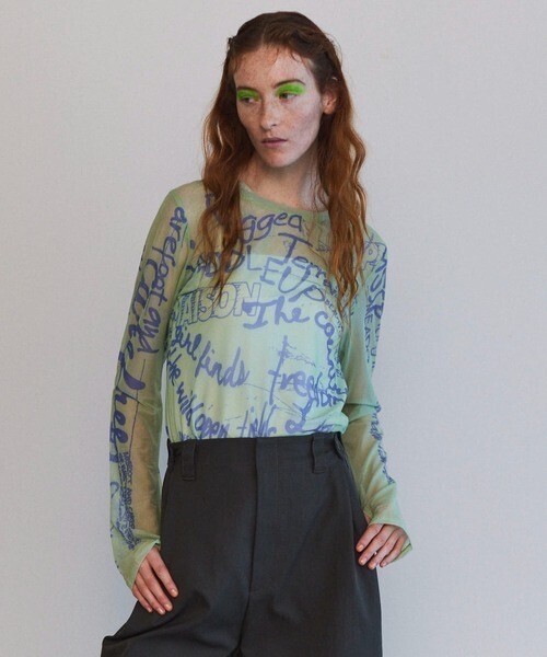 MAISON SPECIAL Hand Painting Sheer Tops