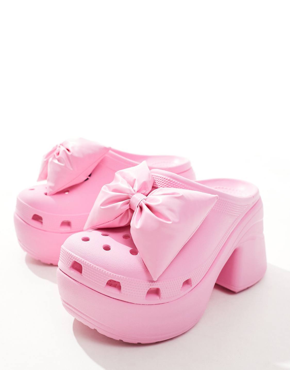 ASOS クロックス セイレーン クロッグ ピンクツイード
