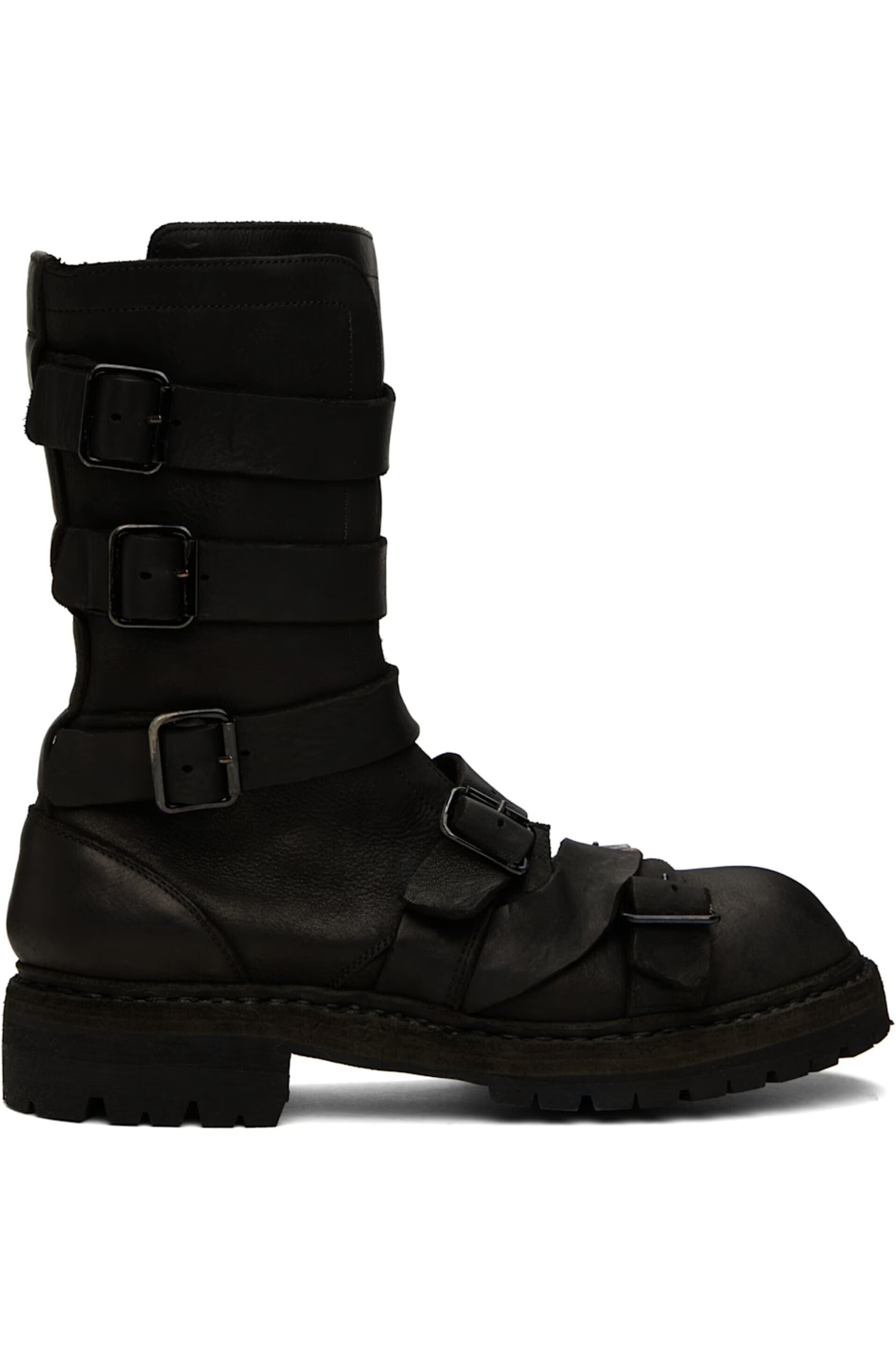Yohji Yamamoto ブラック Big Daddy レザー ブーツ