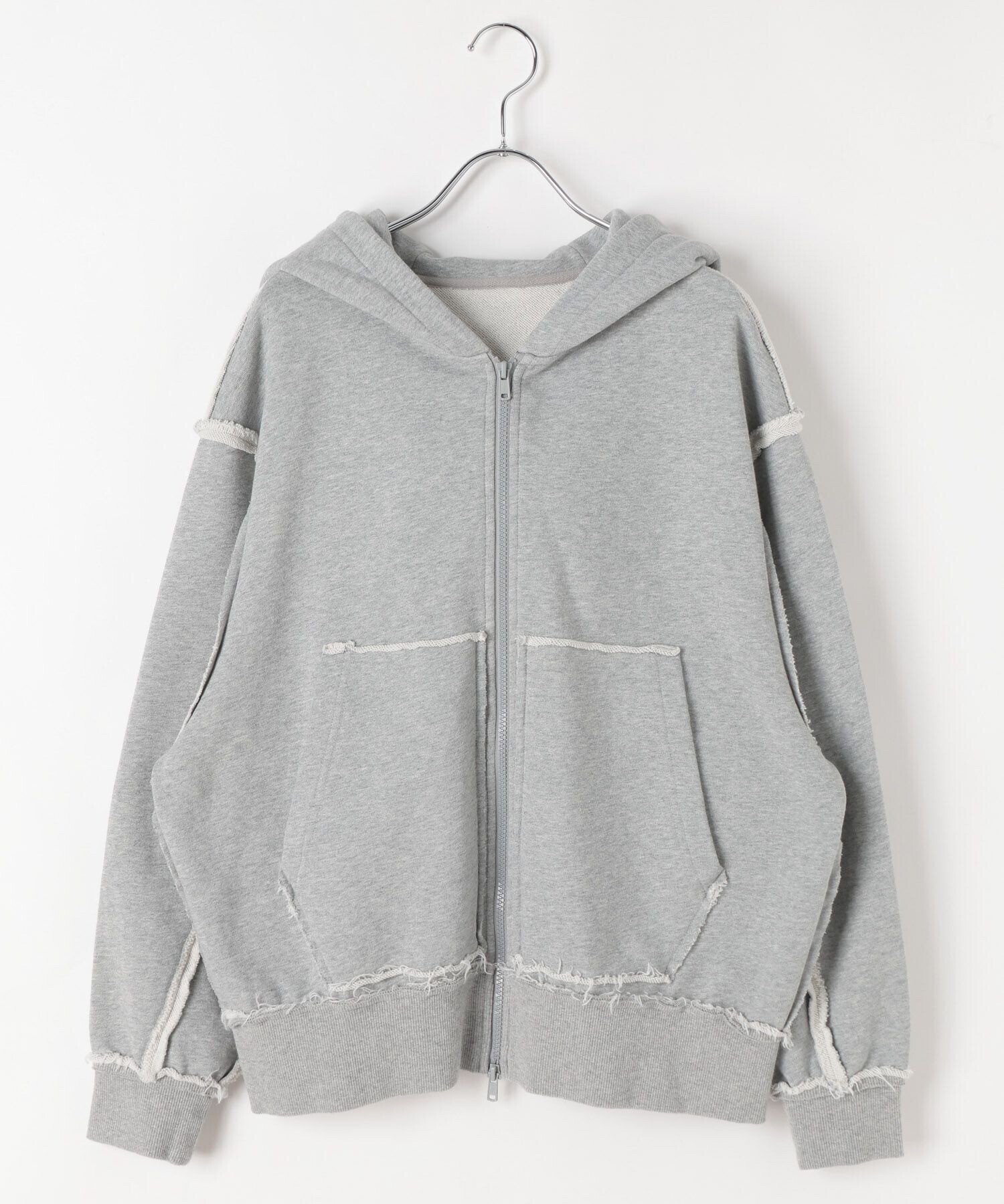 PBLIM 《UNISEX/シルエットが選べる》リメイクフウジップパーカー