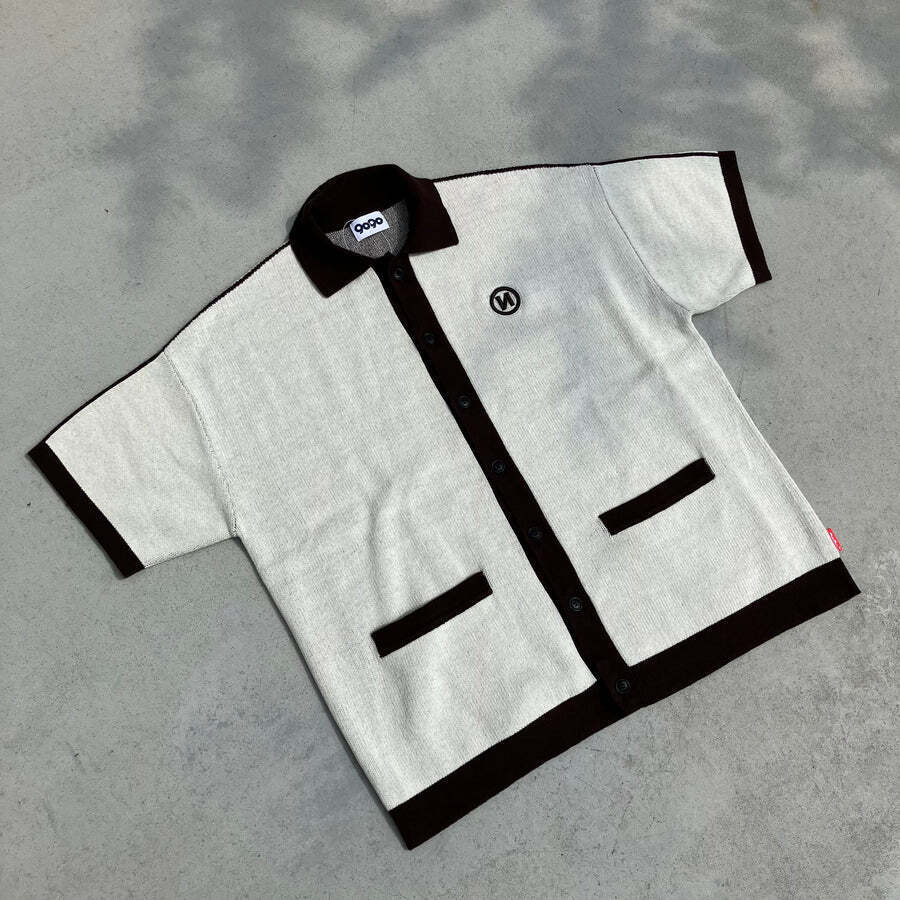 9090 "N" Logo Track Half Cardigan