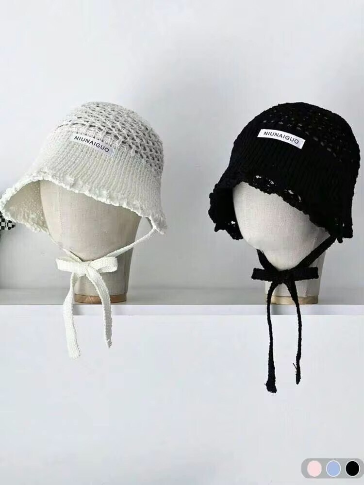 SHEIN 手作り 中空編み バケットハット