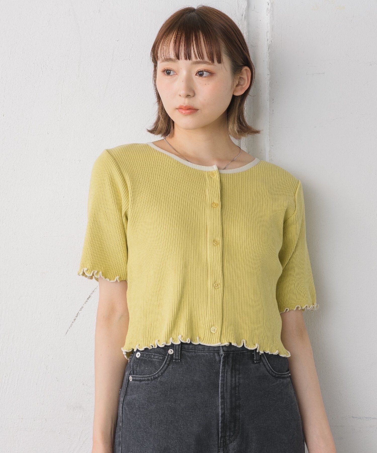 RETRO GIRL テレコカットカーデ