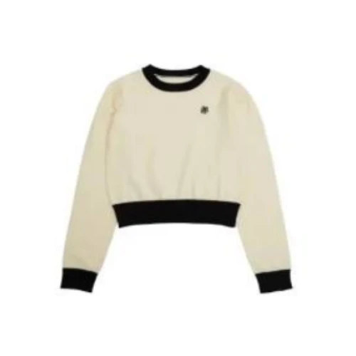 Boka nii ワンポイントロゴ配色ニット