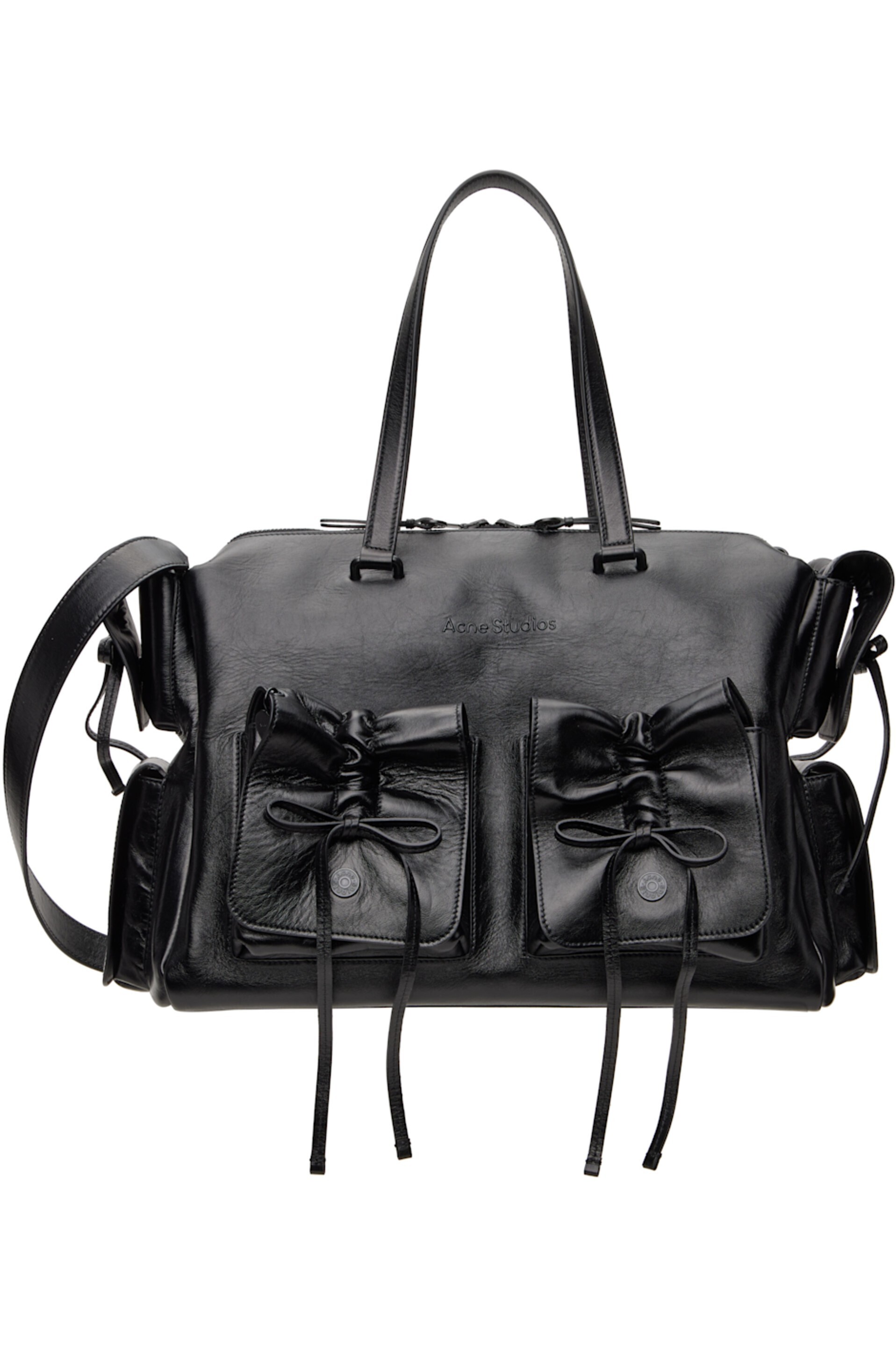 Acne Studios ブラック Multipocket トートバッグ