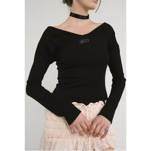 THREETIMES Rose jewel top
