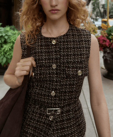 ZARA ベルト付きテクスチャーベスト