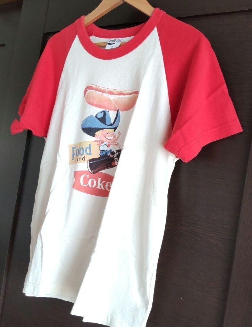 GU コカ・コーラ2022コラボレトロヴィンテージアートラグランTシャツ