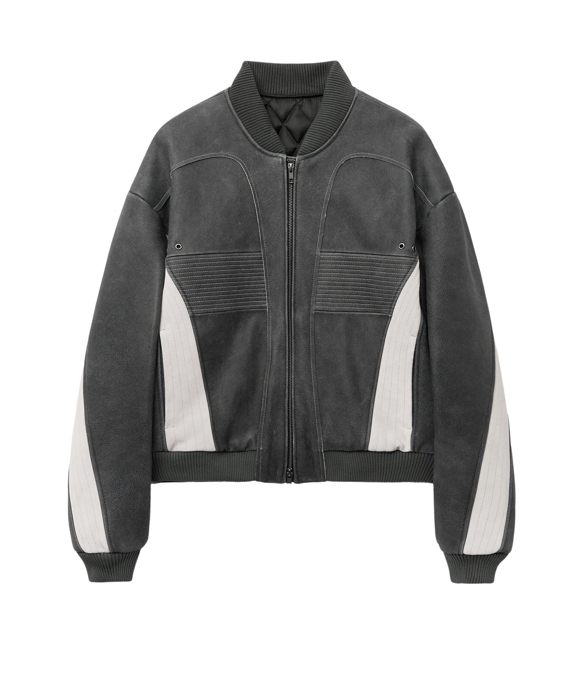 LMOOD Street Racer Cowhide Leather Jacket Graphite