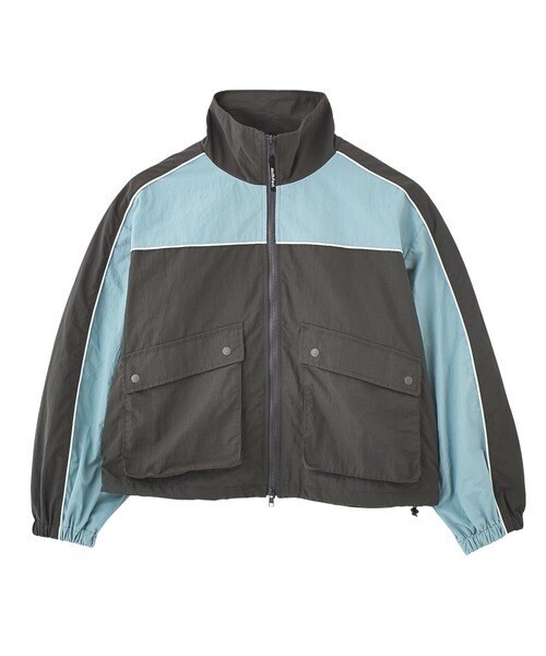 MILKFED. CUTOUT LOGO TRACK JACKET