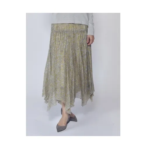 1er Arrondissement ハミングバードプリントプリーツスカート