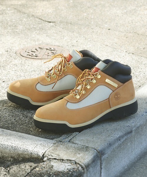 Timberland メンズ フィールドブーツ ファブリック&レザー ウォータープルーフ - ウィート