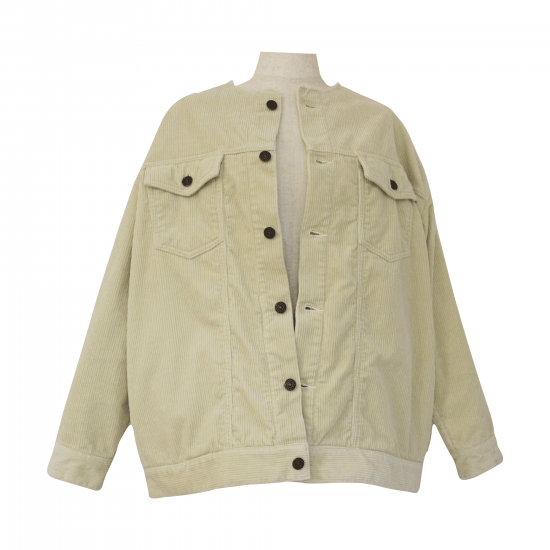 BayBee no collar corduroy jacket(ivory)