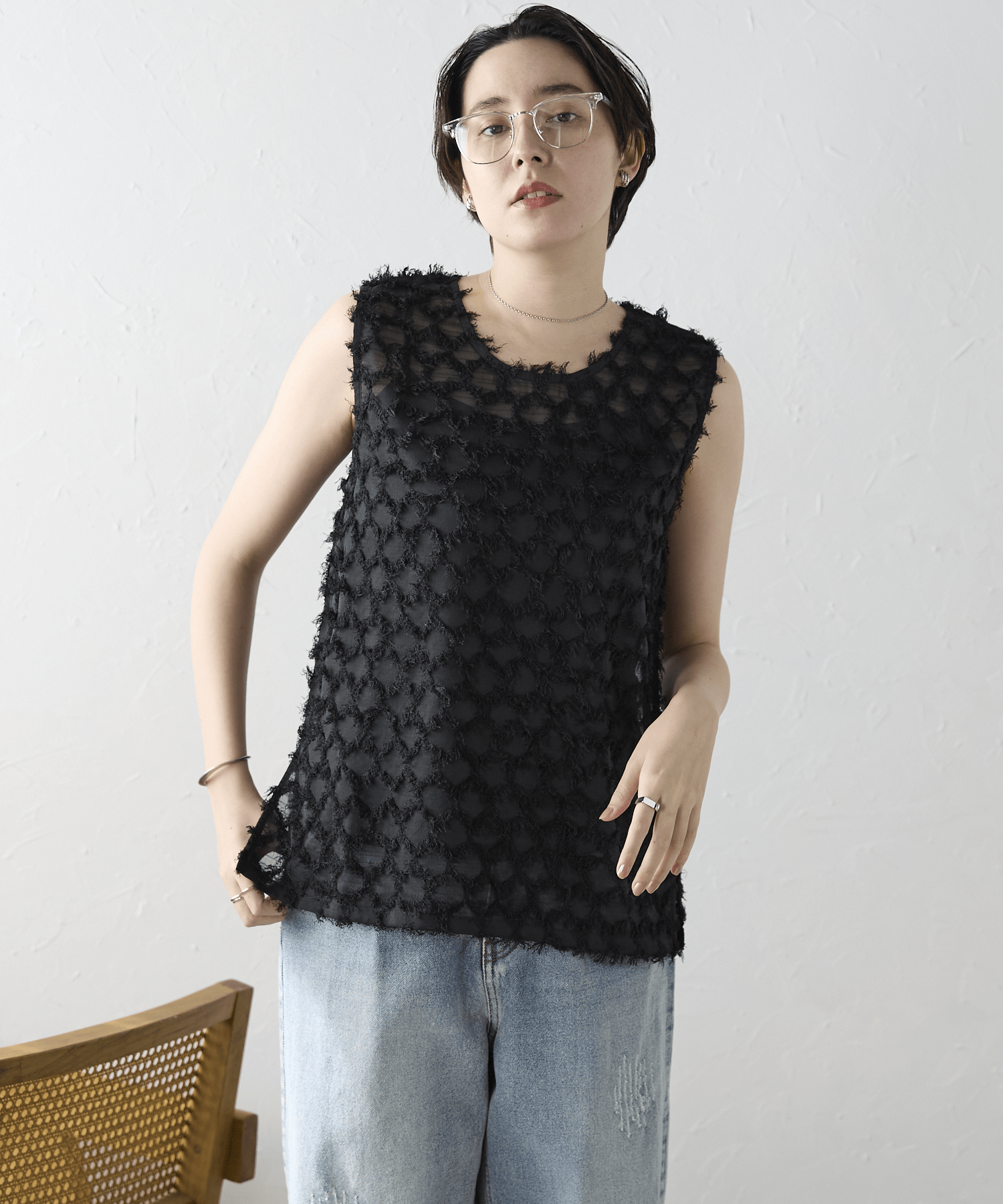 SOTT Fringe bestand camisole フリンジベスト
+キャミソール2点SET