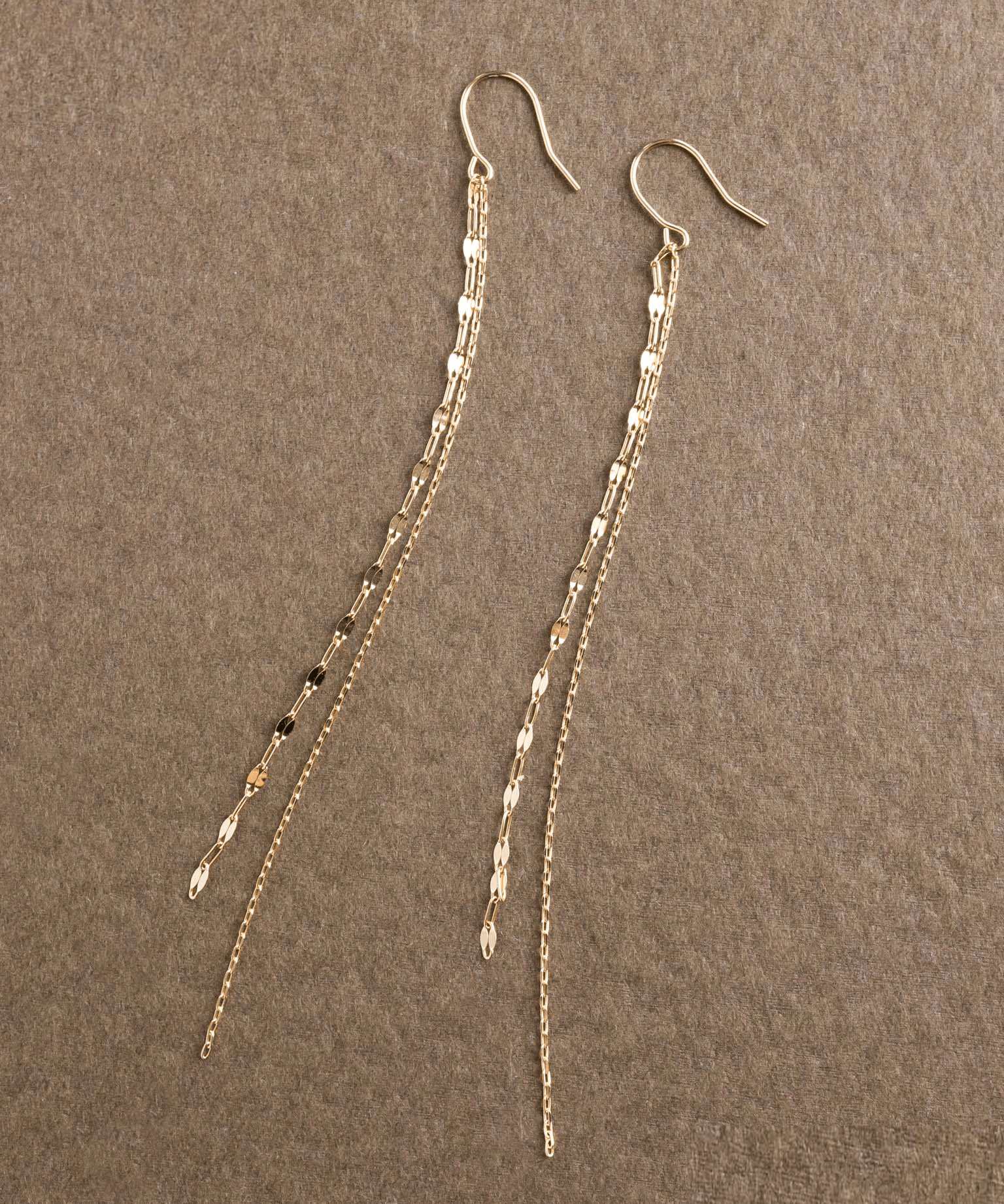 Meach. Meach.【PI053】K18YG / シンプルチェーンピアス