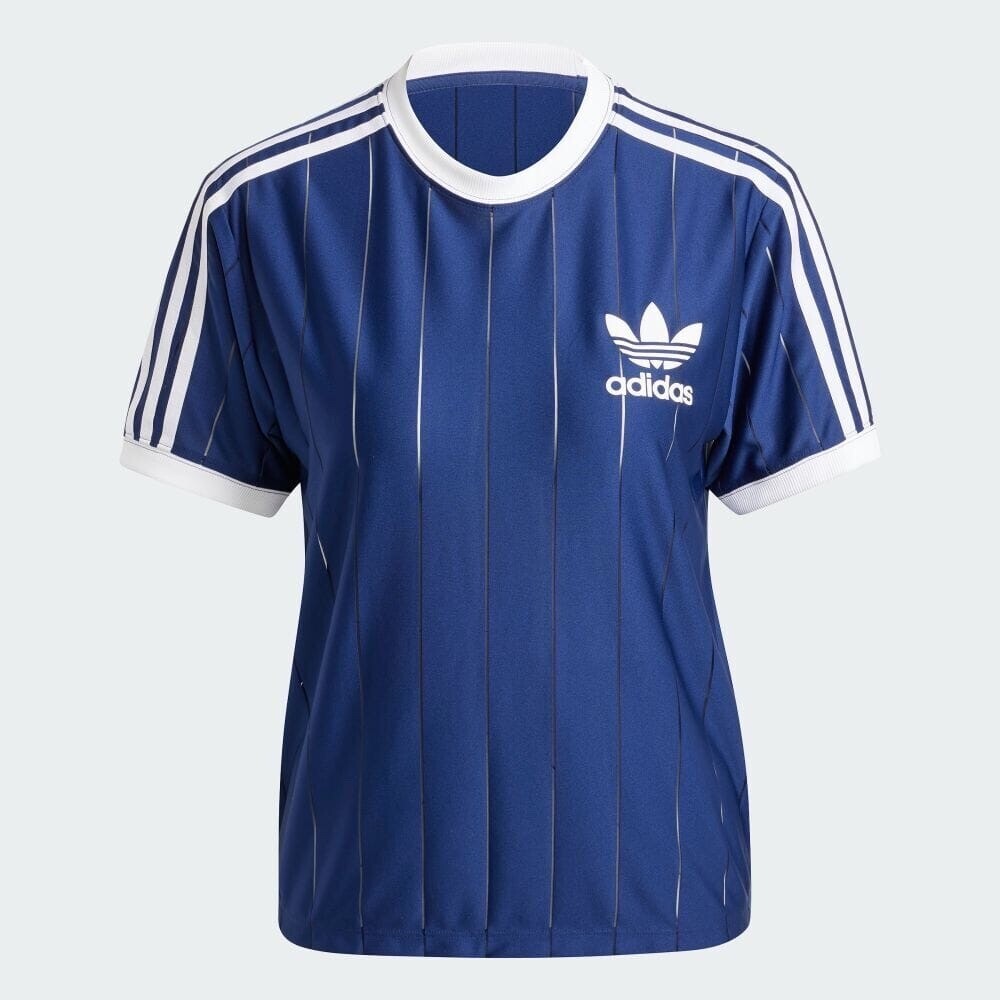 adidas アディカラースリーストライプス ピンストライプ半袖Tシャツ