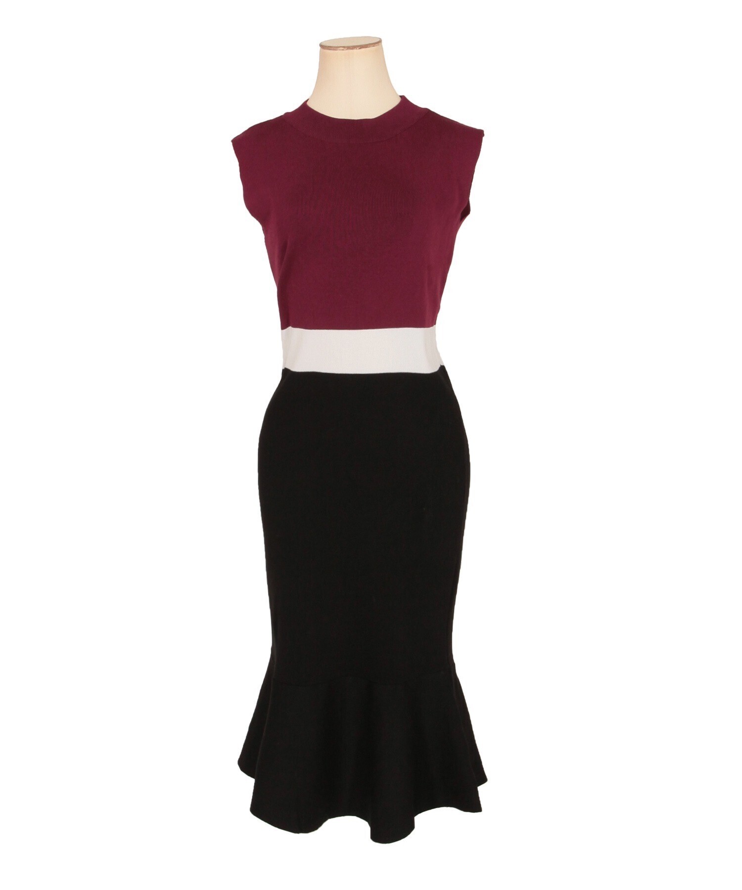 JULIA BOUTIQUE カラーブロックマーメイドワンピース